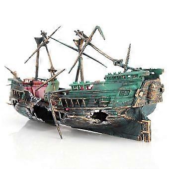 2025 Aquarium piraat schip wrak vissentank decoratie, huis hotel landschapsdecoratie