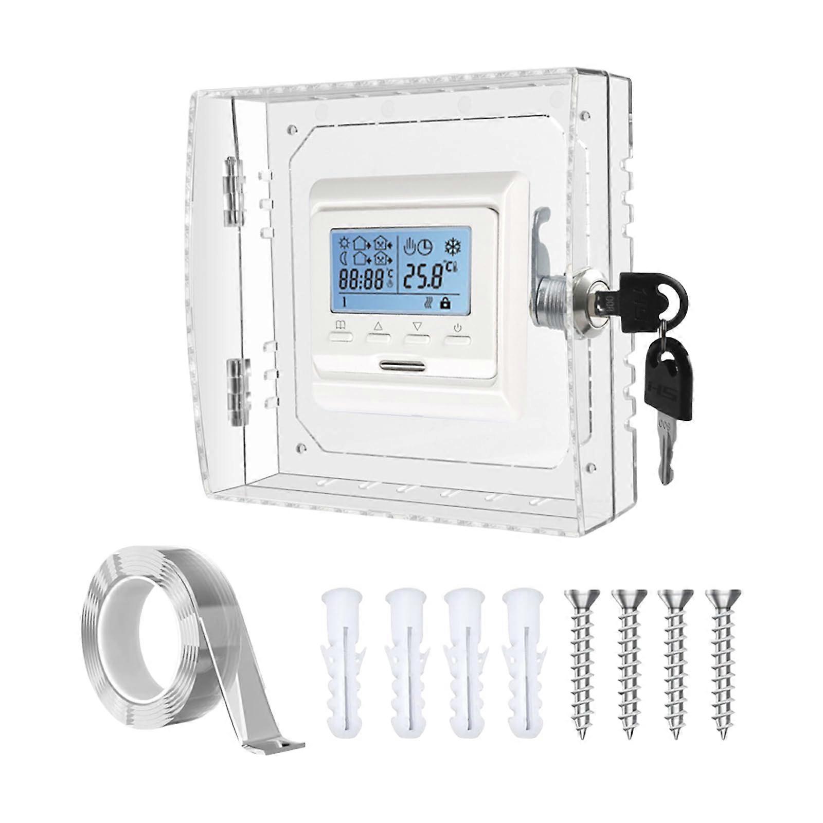 Delete the thermostat junction box with key set wall thermostat guard ensures a stable ambient temperature in various environments.
