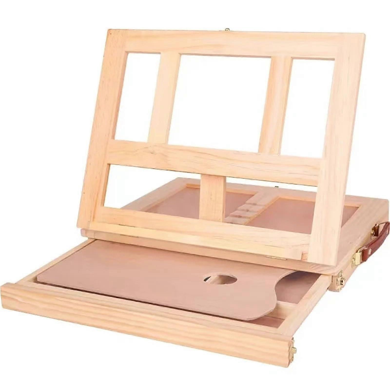 Desktop Sketch Box, Drawer Type, Wooden Painting Board, Foldable, Portable