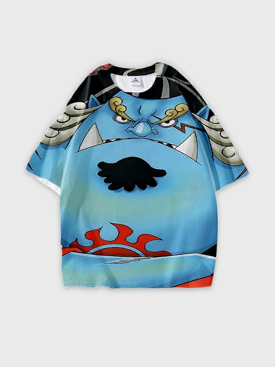 T-shirt round neck Anime Role Pattern loose short sleeve D1221