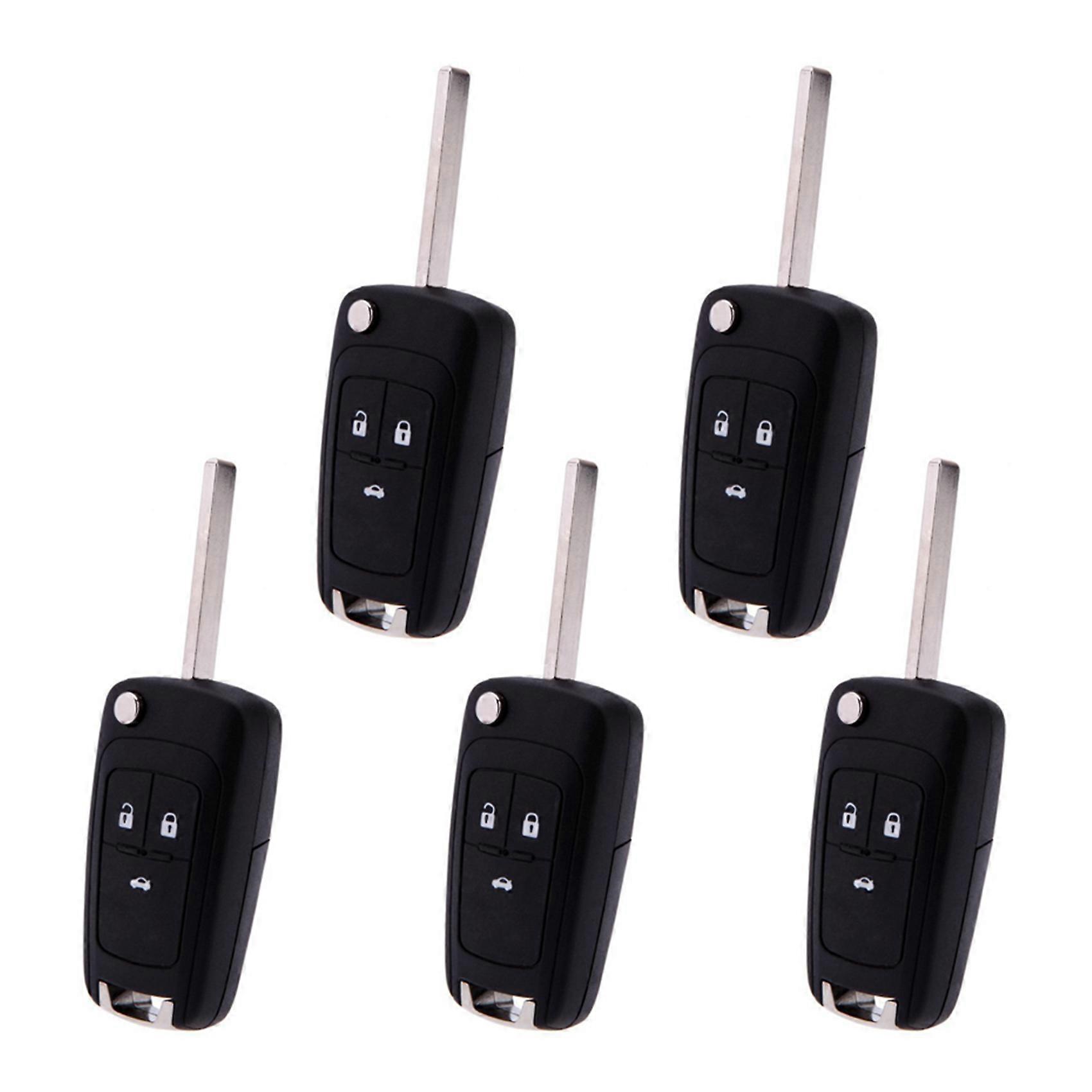 5X Ersatz 3 Tasten Keyless Entry Remote Flip Folding Key Fob Fall Shell Abdeckung für