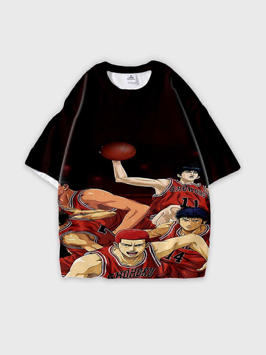 T-shirt round neck Role Pattern loose short sleeve C45