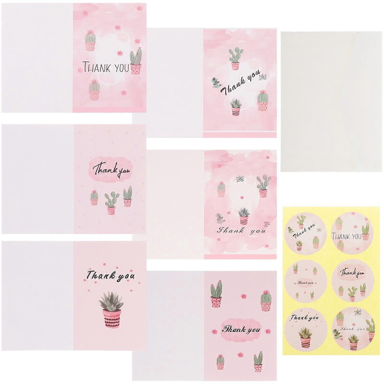 Elegant Thank Greeting Cards For Customers 13.00X8.00X0.10CM Compact Shape With Material 12-Pcs
