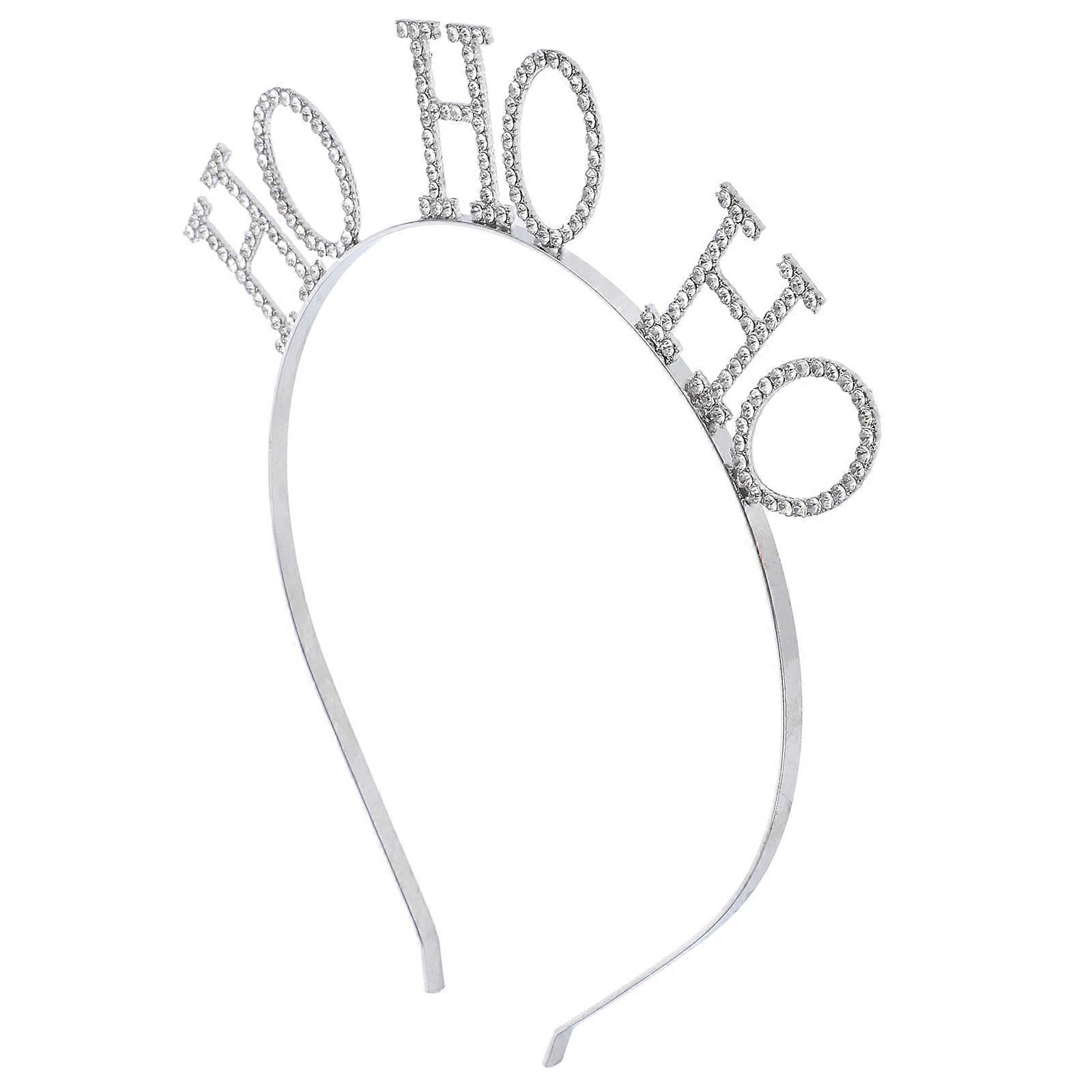Girls Headbands Sparkly Headband With Crystal Decor For Family Gathering Silver 1Pack