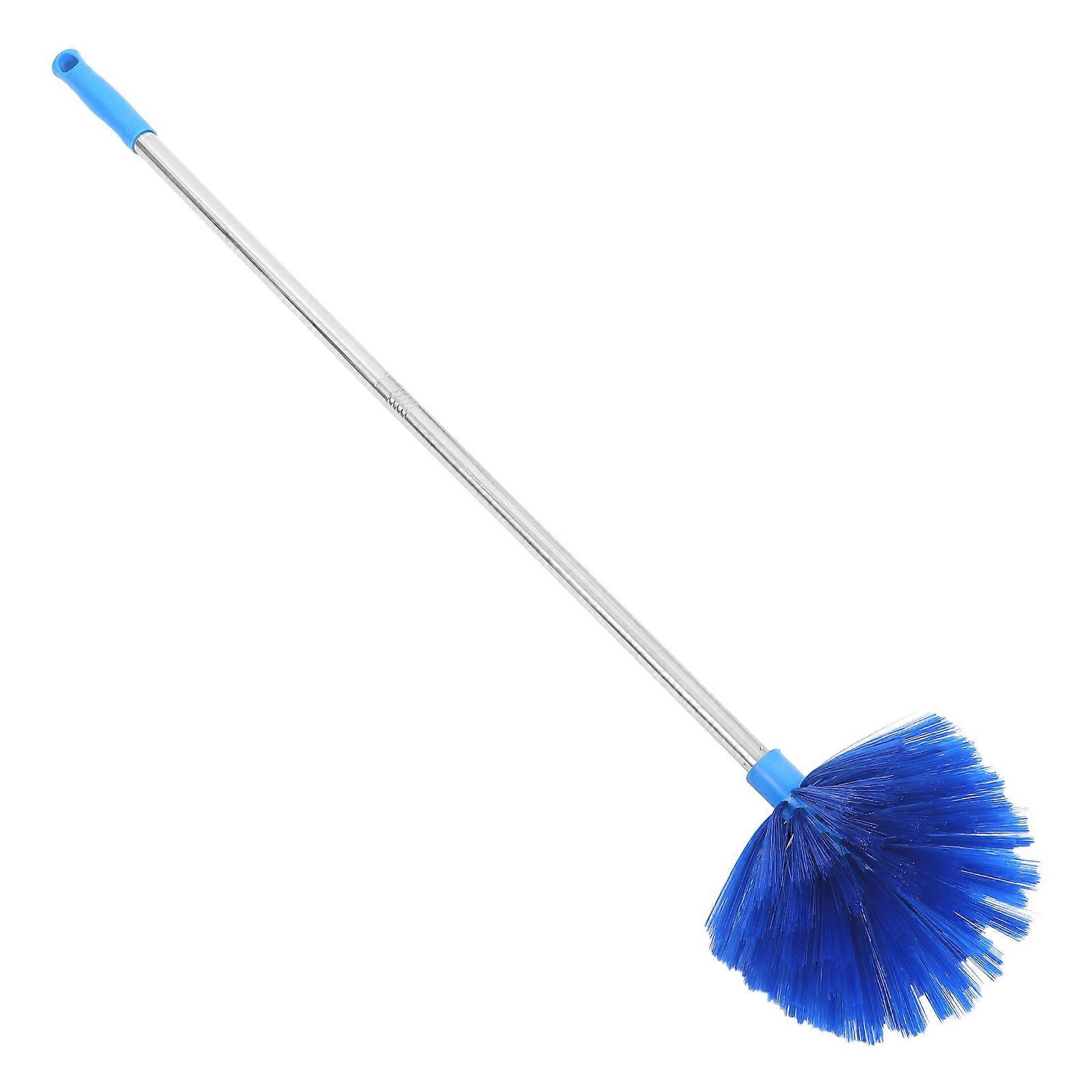 Spider Web Duster with Extension Pole, Lightweight Stainless Steel Cobweb Remover Brush for High Ceilings, Fans, and Corners, Compact Storage