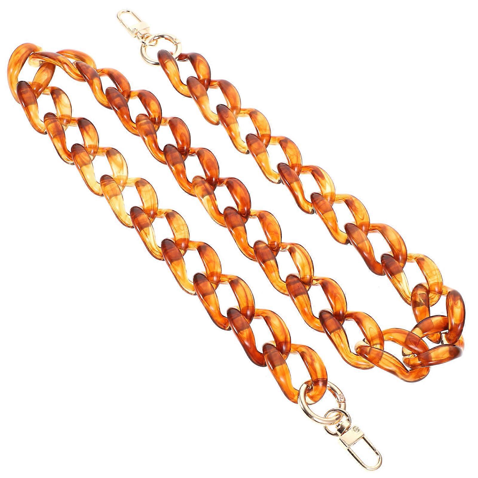 Acrylic Blue Bag Chain with Buckles for Handbag Shoulder Strap Replacement and DIY Use 10.2 Inches