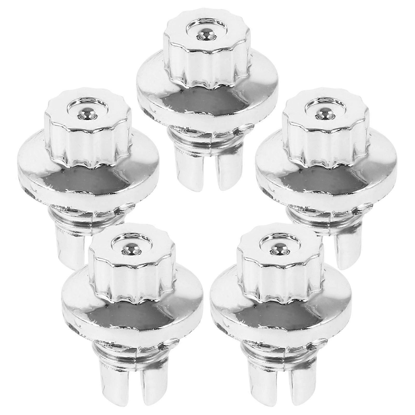 Silver Plastic Lug Nuts Set for Tire Use Simple Installation Suitable for Various Car Models 5pcs