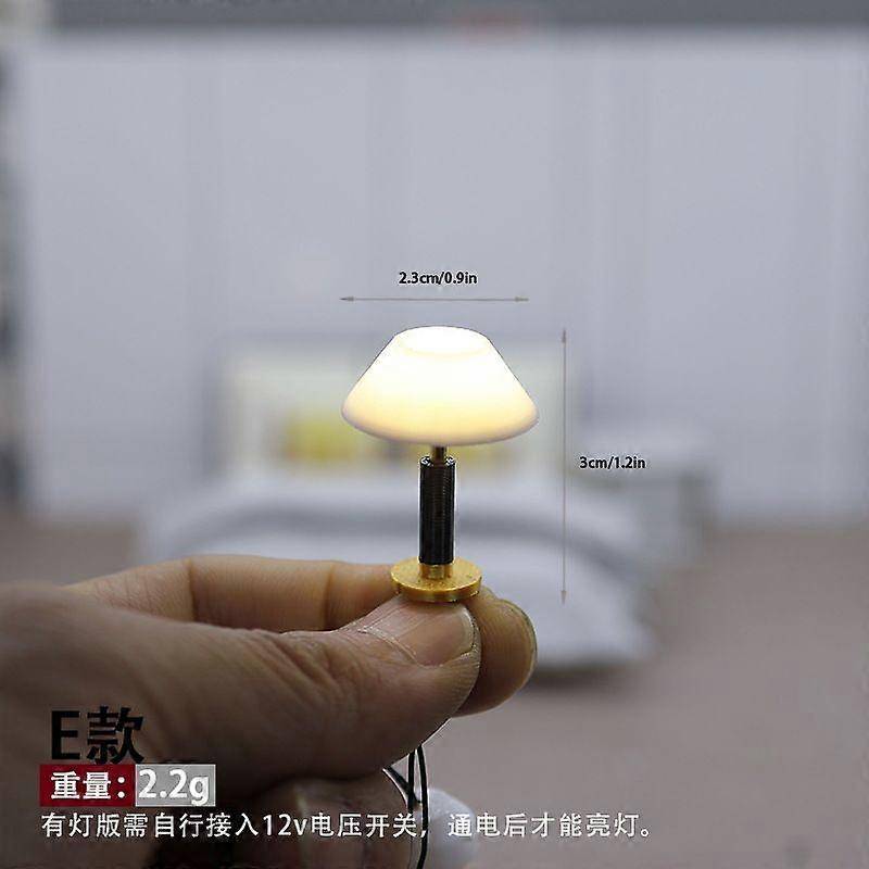 2pcs Miniature Dollhouse Table Lamp: Decorative Light For Dollhouse Furniture - Table Lamp For Diy Miniature Scenes And Architectural Models