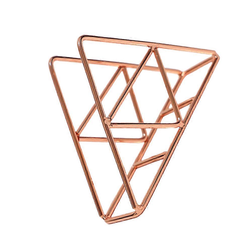 Iron Triangle Napkin Rack Golden Space Saving Tissue Rack for Decor
