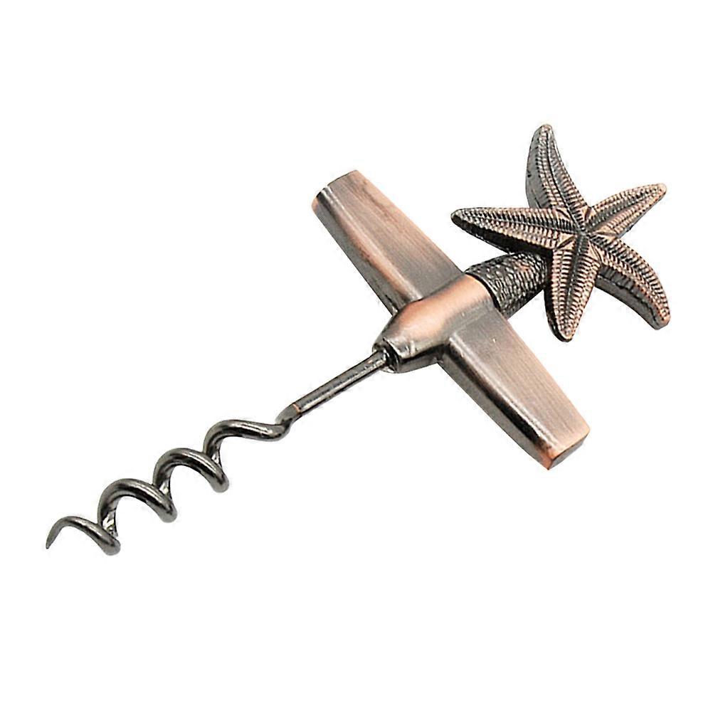 Dark Brown Zinc Alloy Bottle Opener for Removing Caps with Spiral Design and Elegant