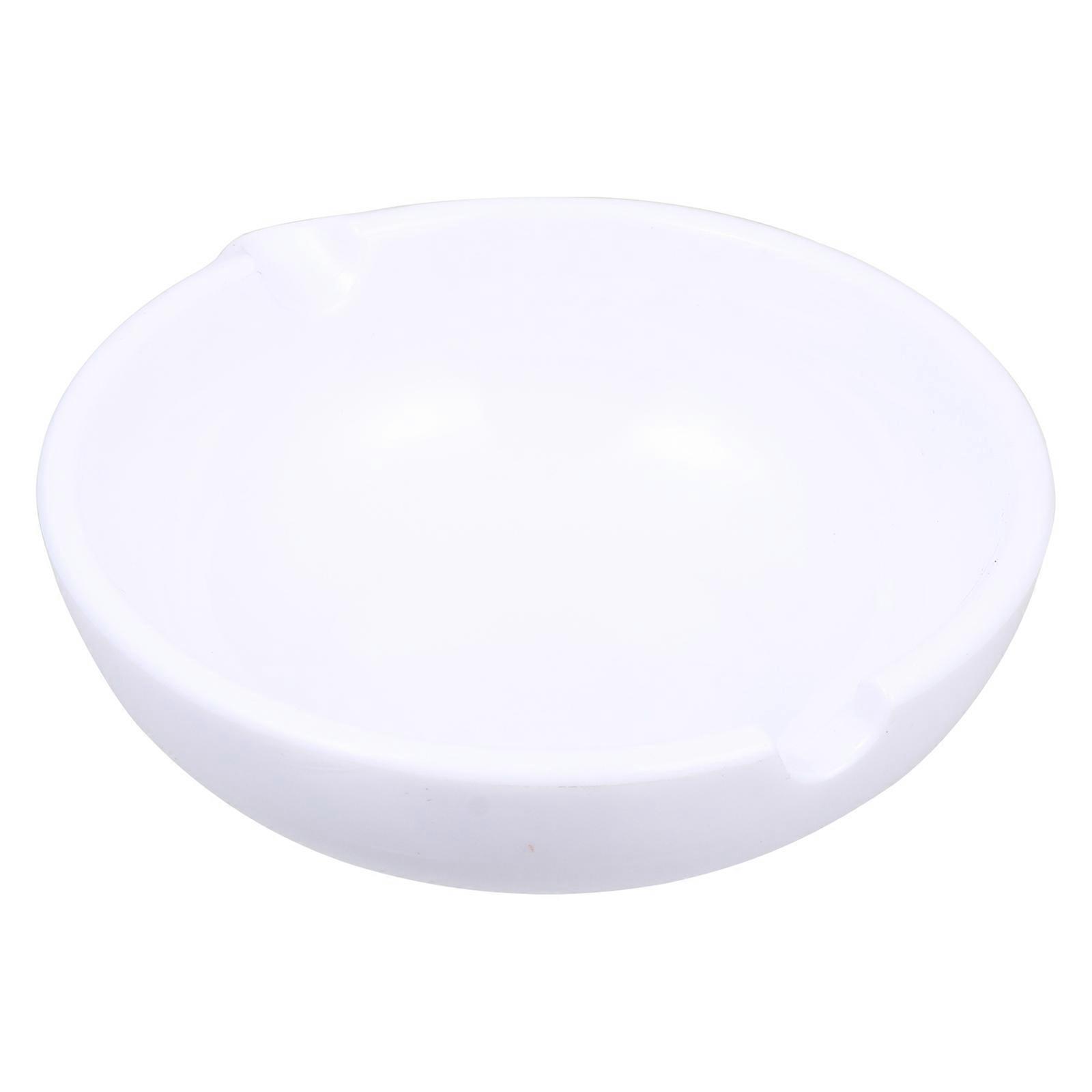 White Plastic Ink Dish Durable and Practical for Writing Use Round Edges Easy to Clean 1 Piece