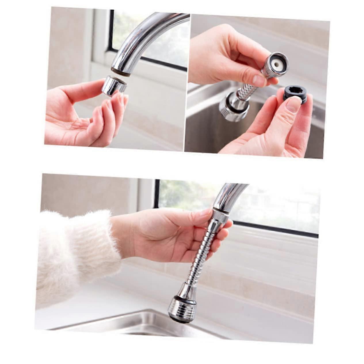 Rotating Tap Filter for Kitchen Taps, ABS Water Saving Aerator, Flexible Spray Attachment for Drinking and Washing