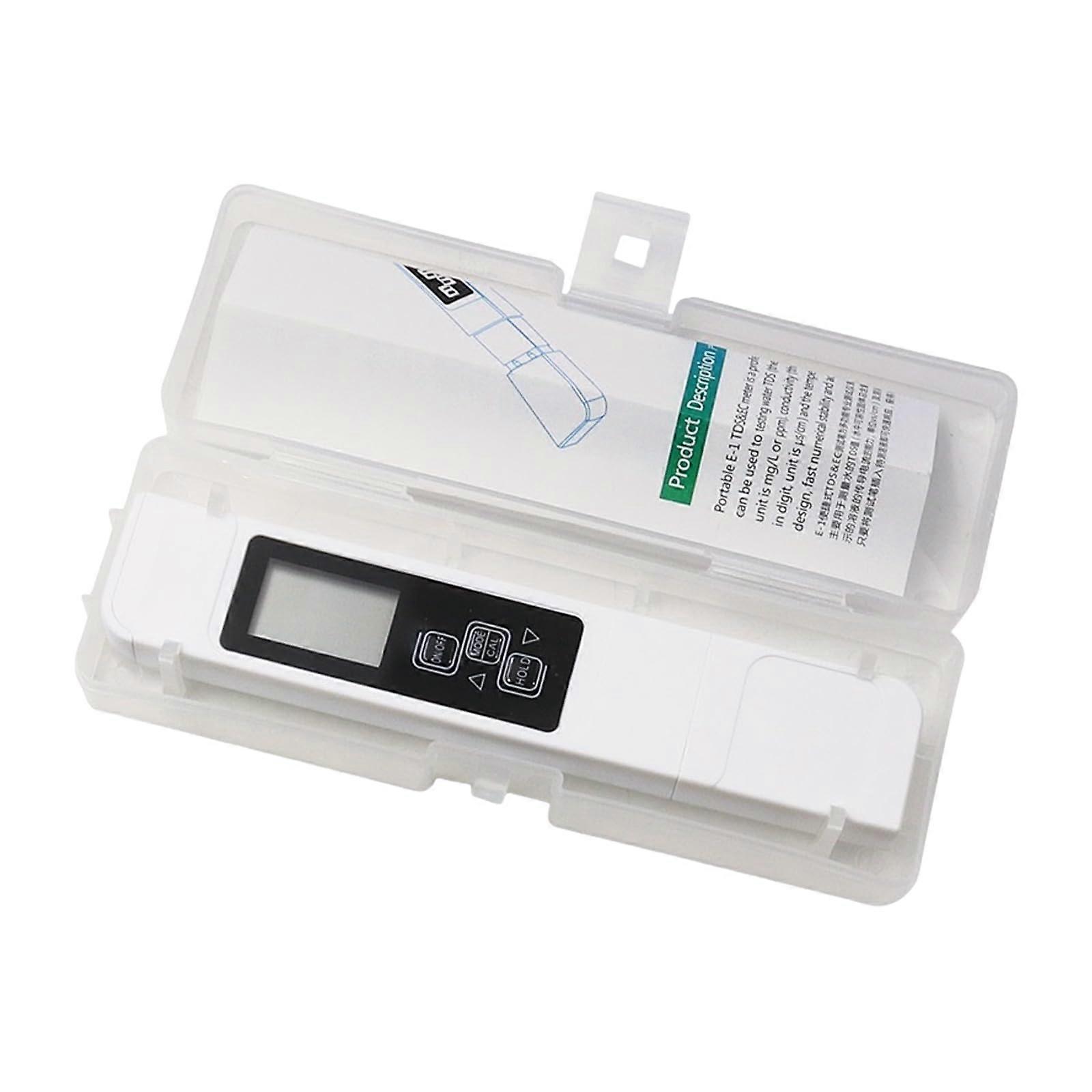 Stable water testing device for solids and temperatures, ideal for private use and laboratory. White, delivered in a box.
