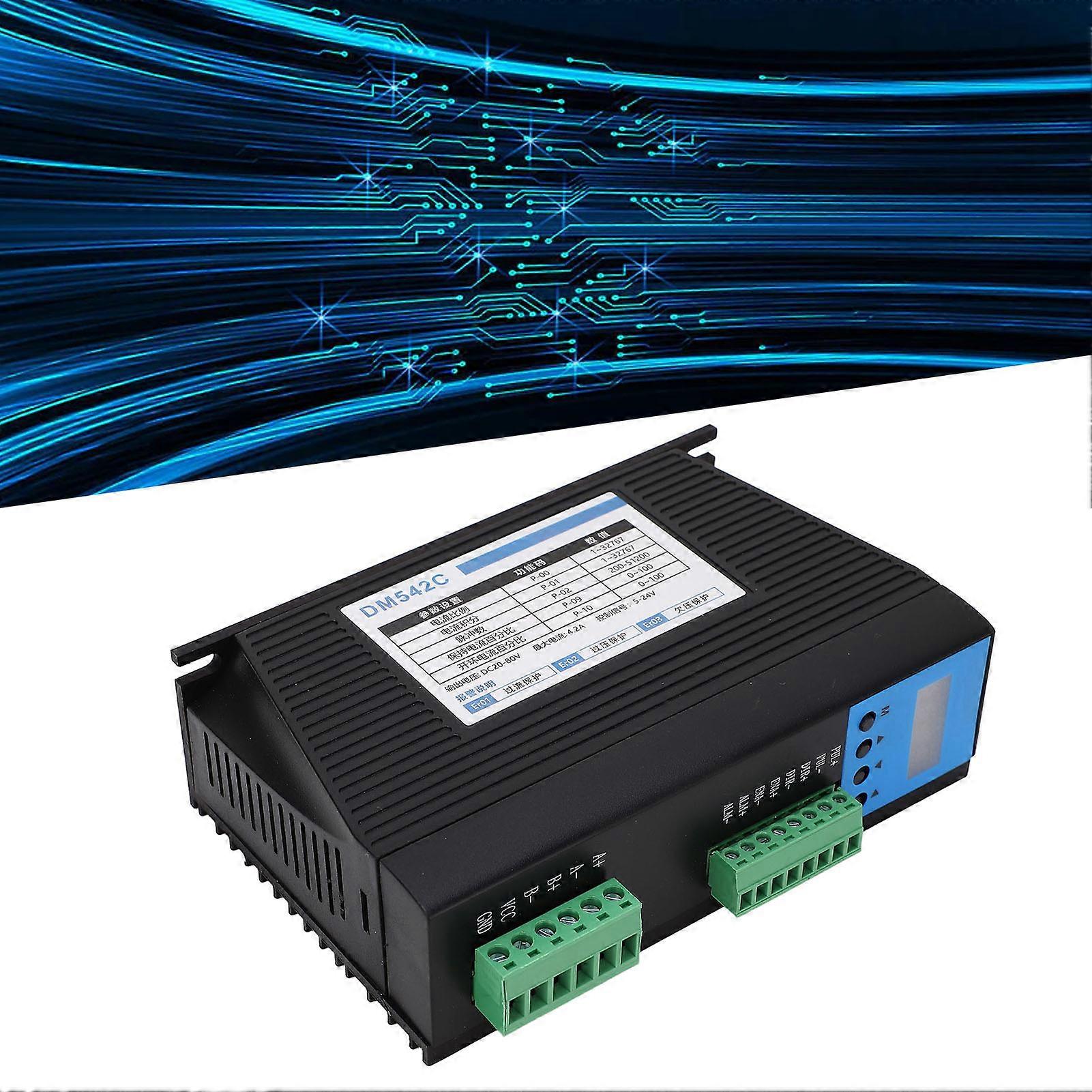 Digital Display 57 86 Stepper Motor Driver 18-80VDC 4.2A Aluminum