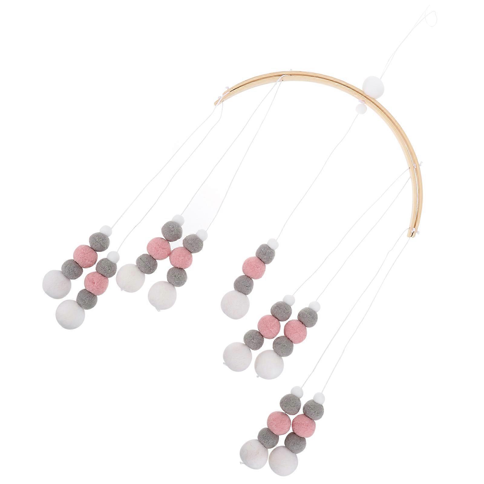 Hanging Crib Balls Felt Pendant Mobile for Bed Decor – Lightweight Felt Balls for Motor Skill Development & Adorable Nursery Decoration