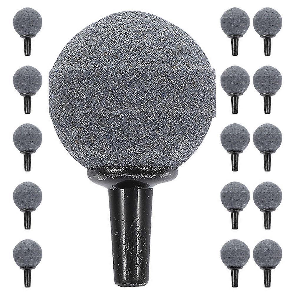 16Pcs Air Stone Bubble Diffuser For Fish Tank Hydroponics System Ensuring Enhanced Oxygenation Water Circulation For Aquarium Maintenance In Grey