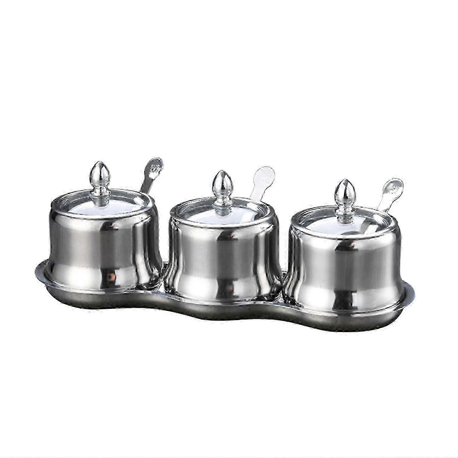 Stainless Steel Spice Jar Organizer for Kitchen Storage