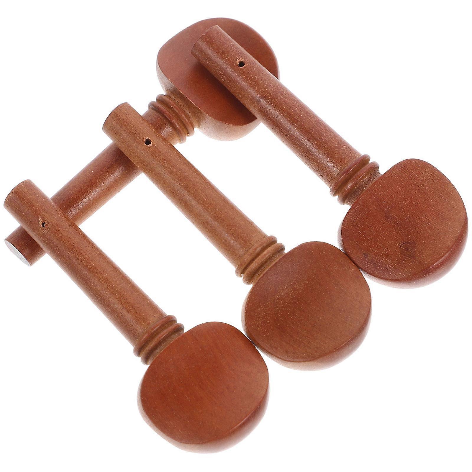Professional Violin Tuning Pegs in Light Brown Synthetic Material for Better Performance 4Pcs