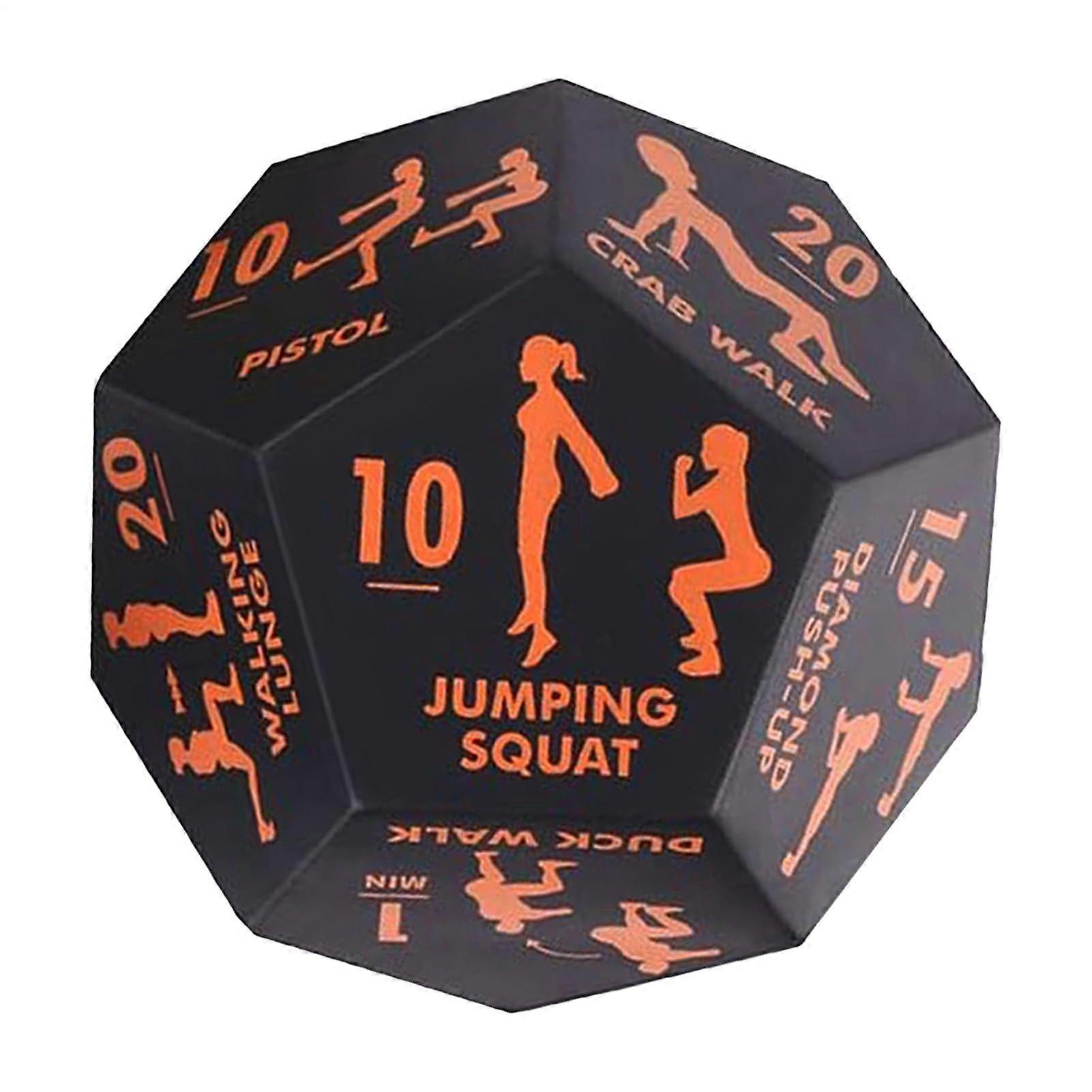 training dice exercise dice dice game for group fitness portable training equipment for travel, sports, outdoor, and home studio in orange