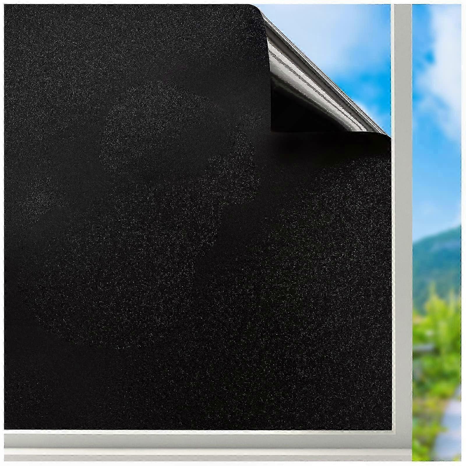Total Blackout Privacy Film: Self-Adhesive Frosted Glass Window Cover for Maximum Light Blocking