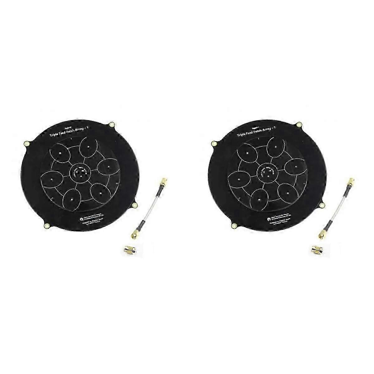 150mm Triple Feed Patch 5.8GHz 14DBi Pagoda Array FPV Antenna Black