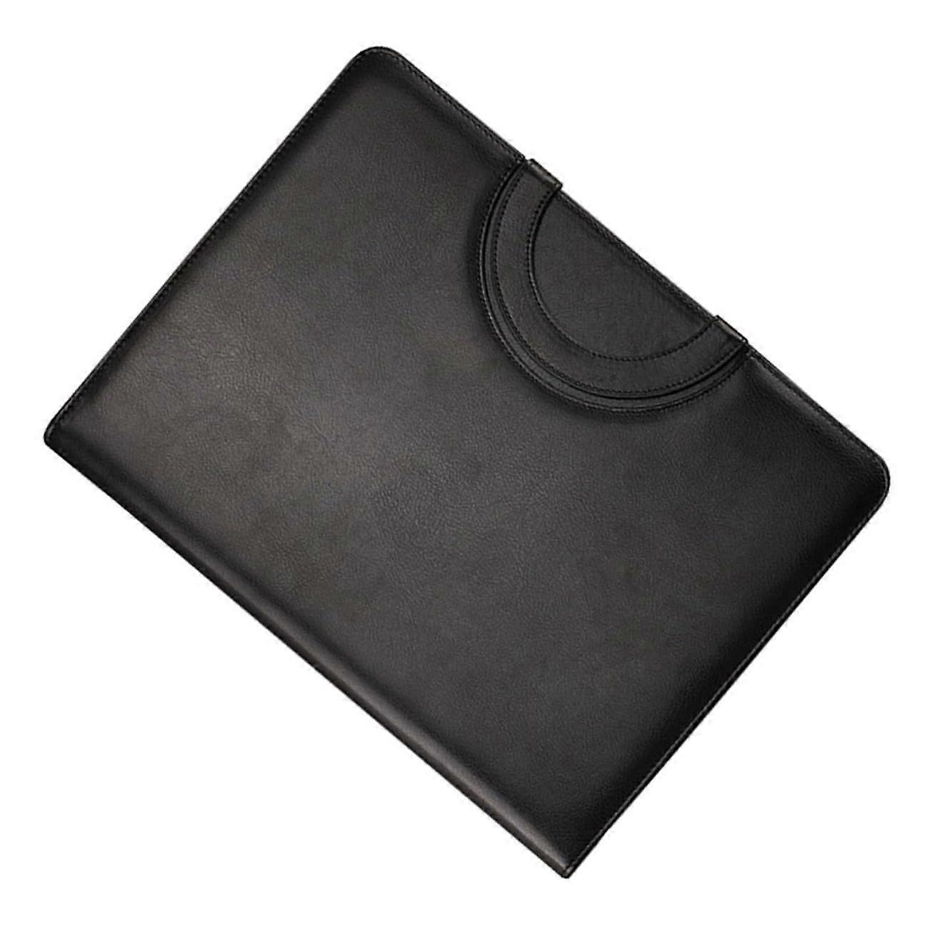 Herren Business Binder Leather Portfolio Case A4 Size with Zipper Closure for Professional Use