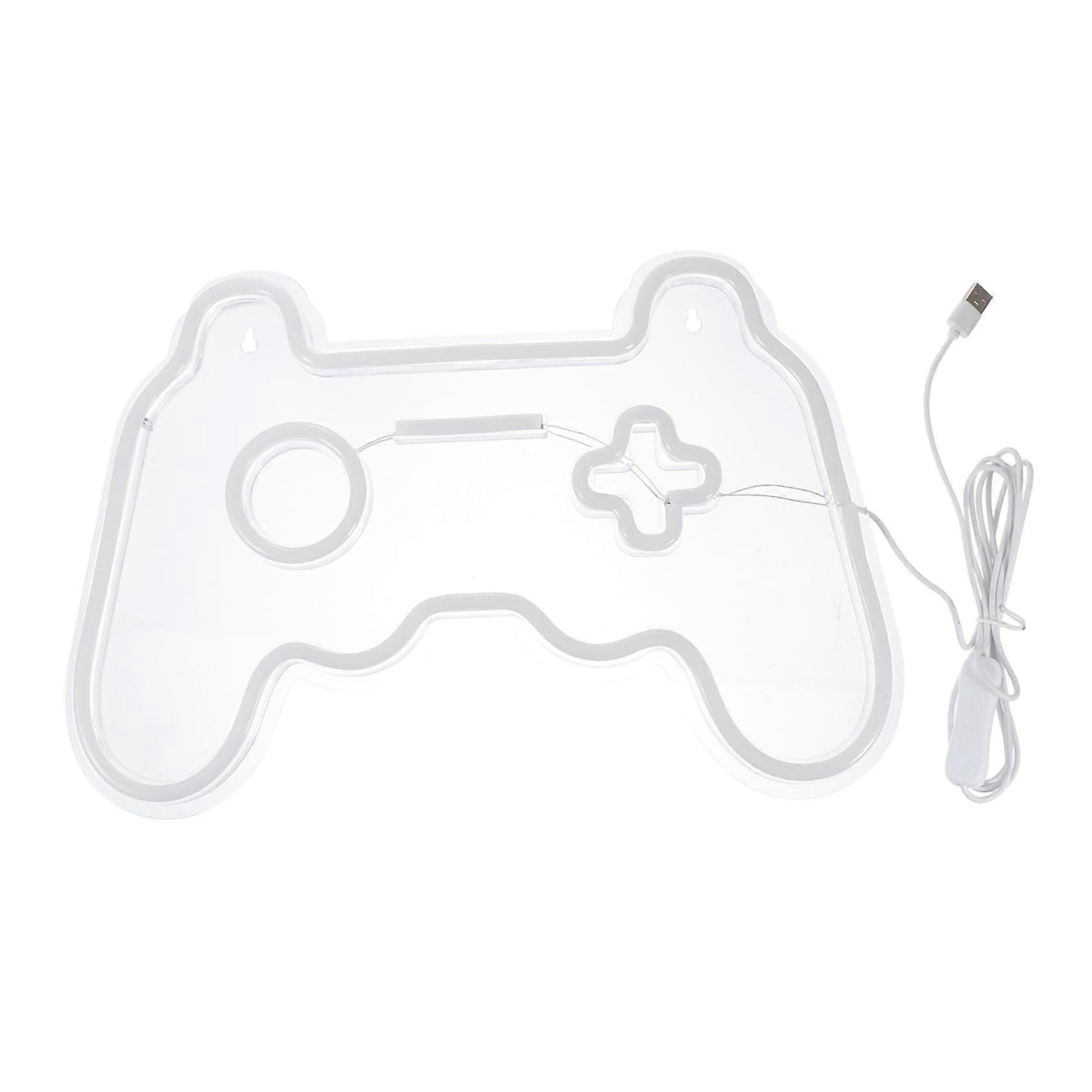 Game Controller LED Night Light Blue USB-Powered Neon-Style Decorative Lamp For Bedroom And Game Room, Parties