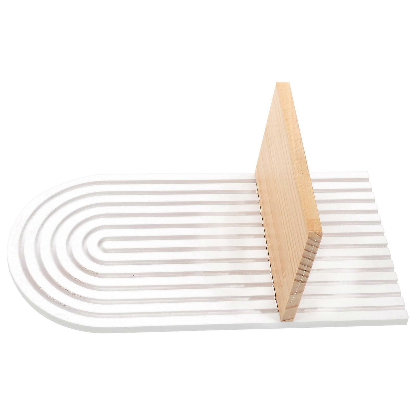 رف إطار صورة خشبي أبيض لتزيين الجدران تصميم حديث أنيق يدعم العناصر الثقيلة