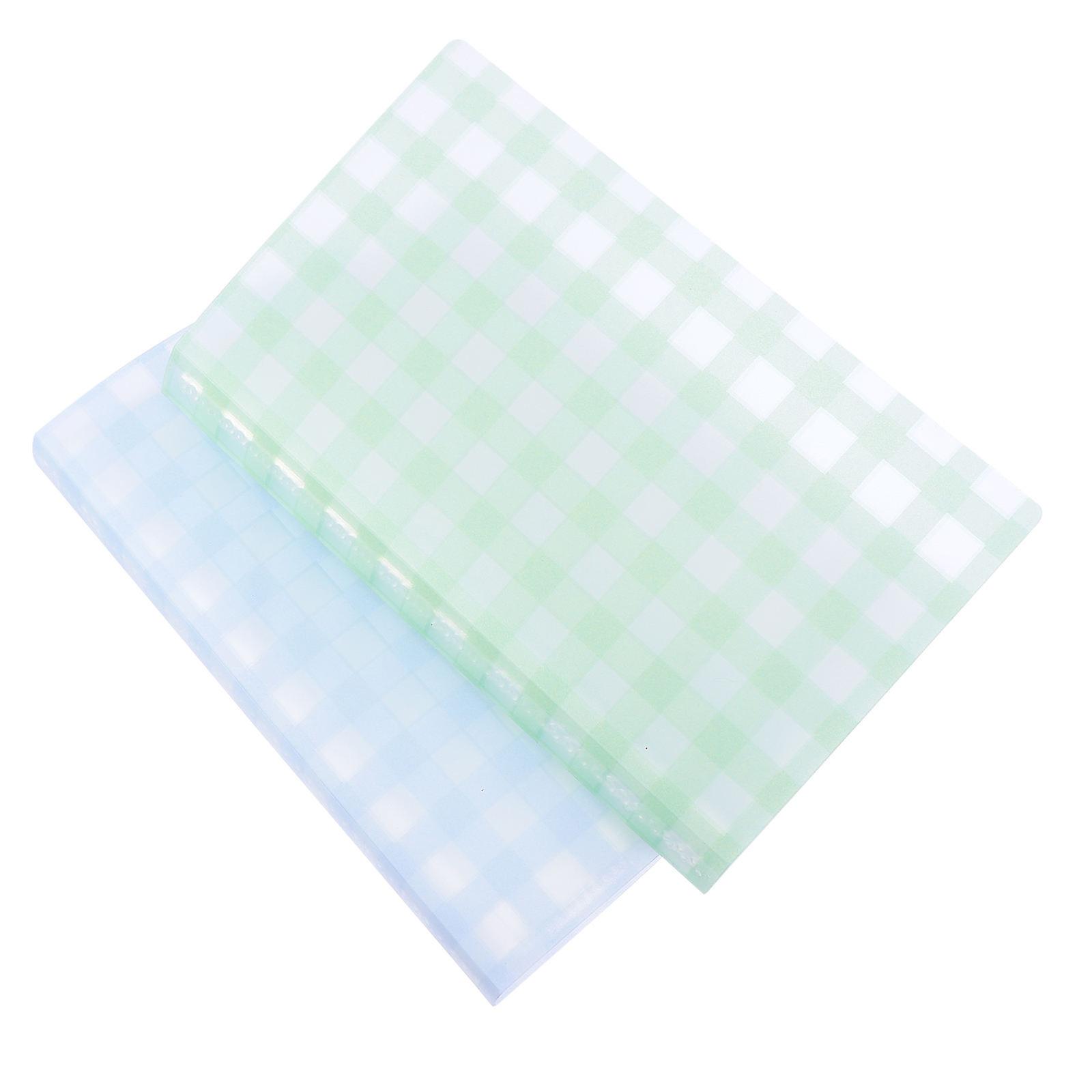 Business Cards Holder Storage Boxes For Men And Women 18.8X10.3X1.7CM Blue Transparent Inner Bag Design 2Pack