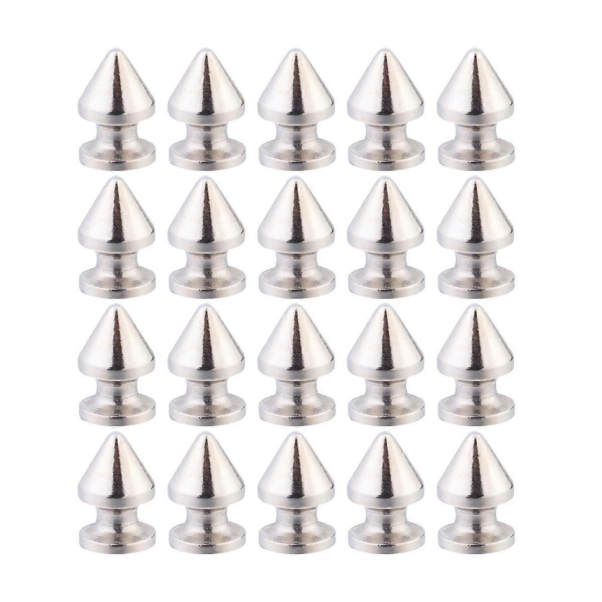 50pcs Silver Tree Shape Metal Rivets for DIY Clothing, Shoes & Bags Punk Style Decorative Accessories for Fashion Projects