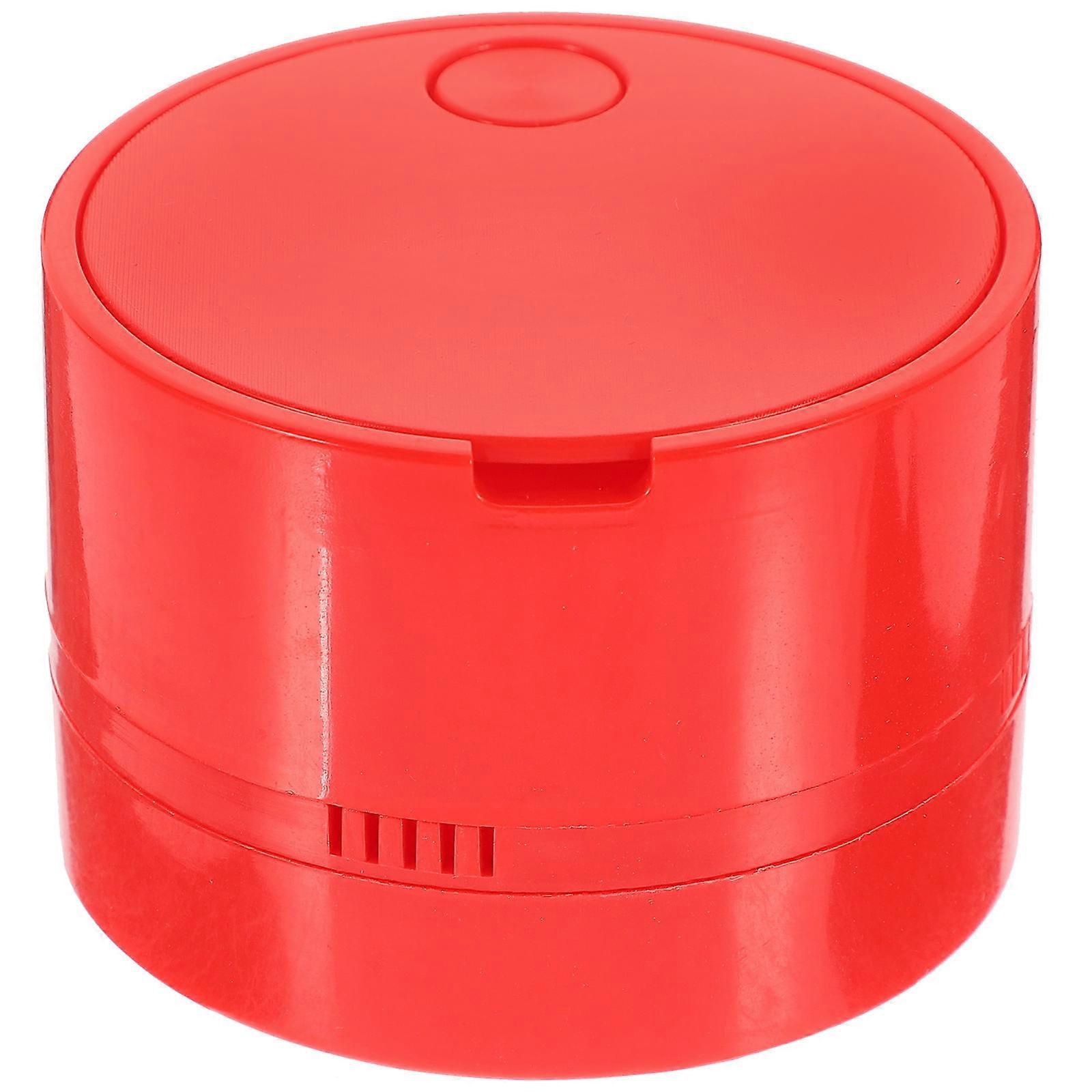 Portable Mini Desk Vacuum Cleaner for Daily Use Red Plastic Lightweight Handheld 70 Characters