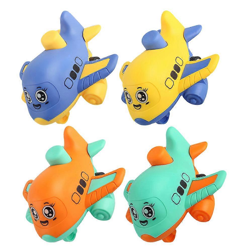 Educational Airplane Shape Car Toy Assorted Color Theme Party Press-To-Operate 4Pcs
