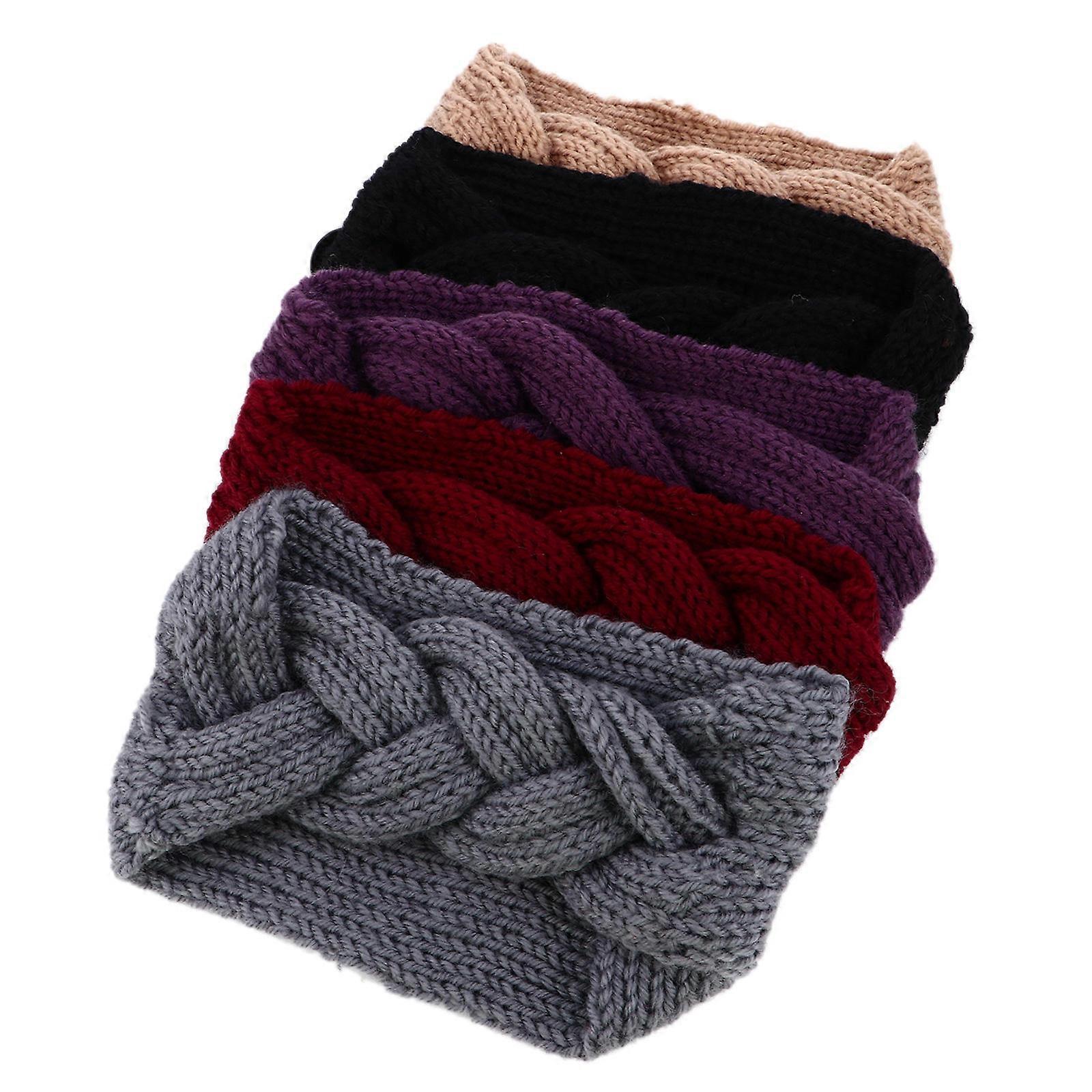 Ear Warming Headband Women 5Pcs Warm Headband With Button For Winter Outdoor Activities Stylish Practical Shape Assorted Color Ear Protection