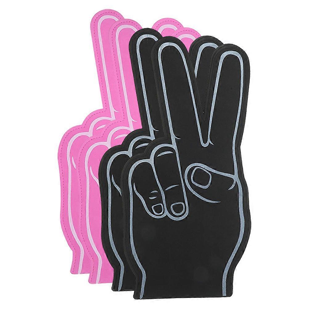 Foam Fingers for Party and Sports Cheering 4Pcs Assorted Color