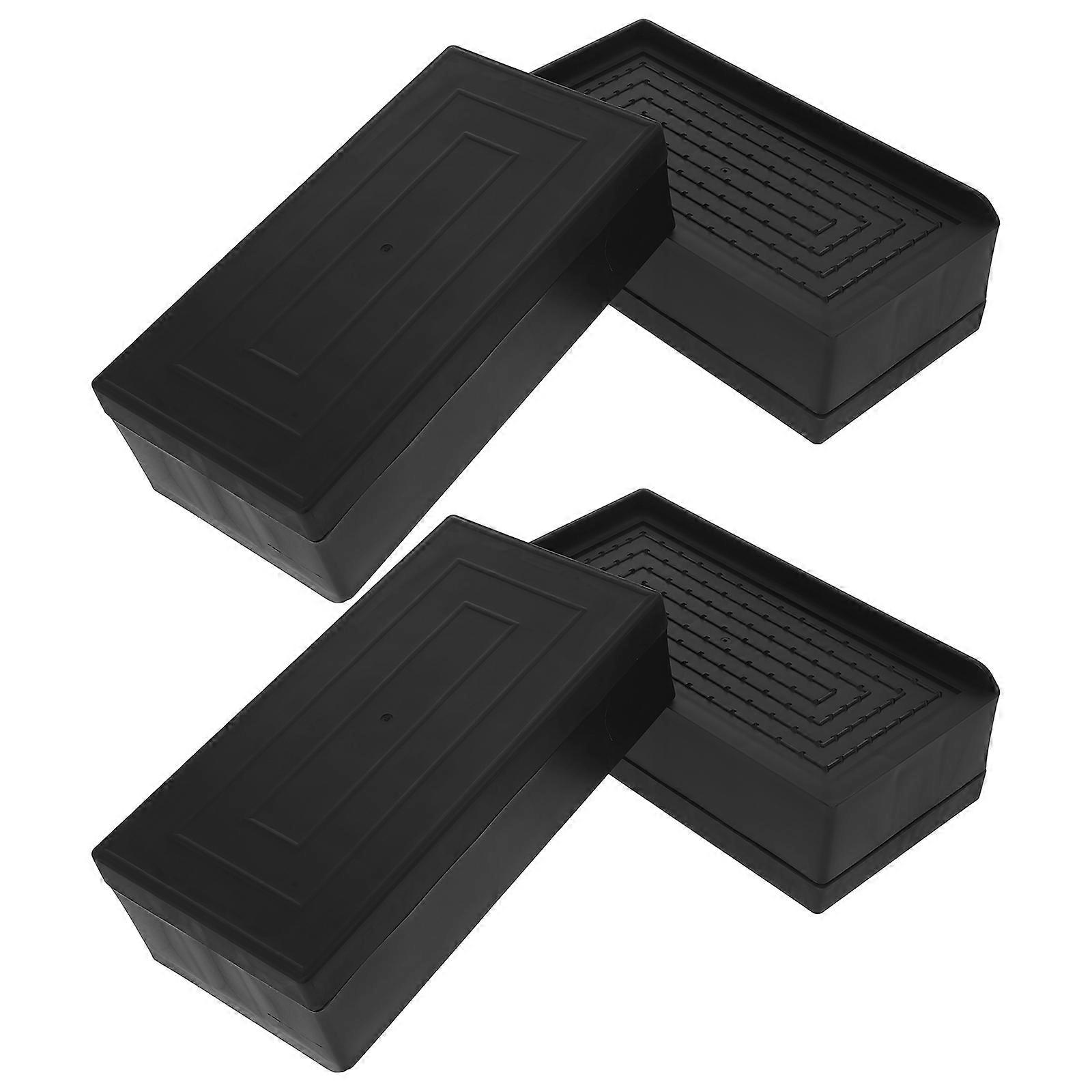 4pcs Adjustable Furniture Riser Blocks for Desks, Beds & Sofas – Heavy Duty Elevation Supports with Non Slip Flooring for Enhanced Stability in Home