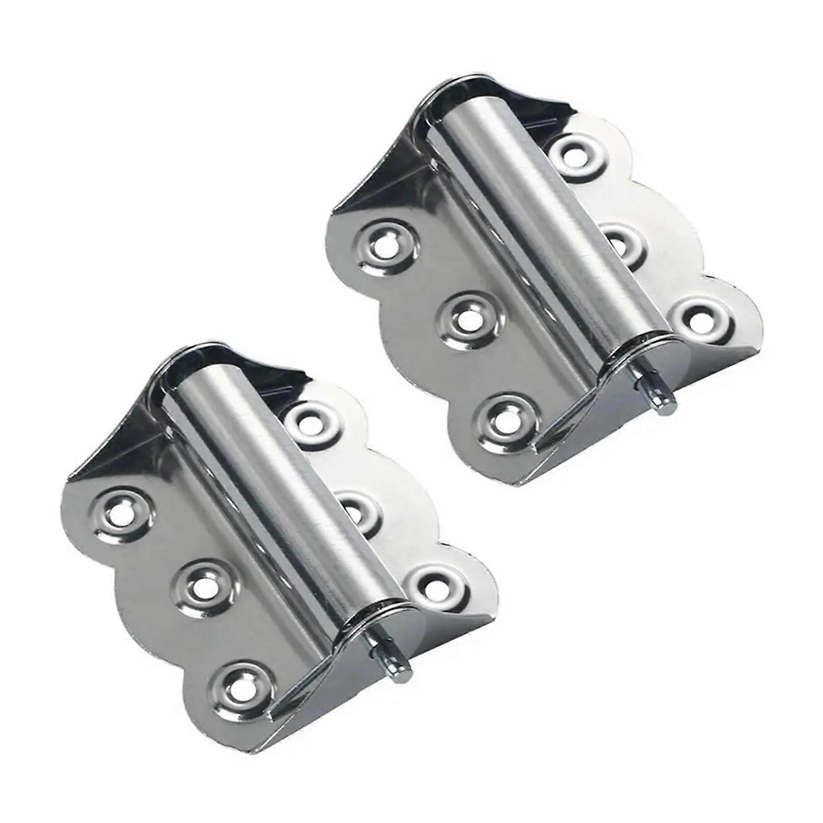Stainless Steel Butterfly Hinge Flat Automatic Close Anti Rust Spring Cabinet Door Window Hinge 2 Pieces Set