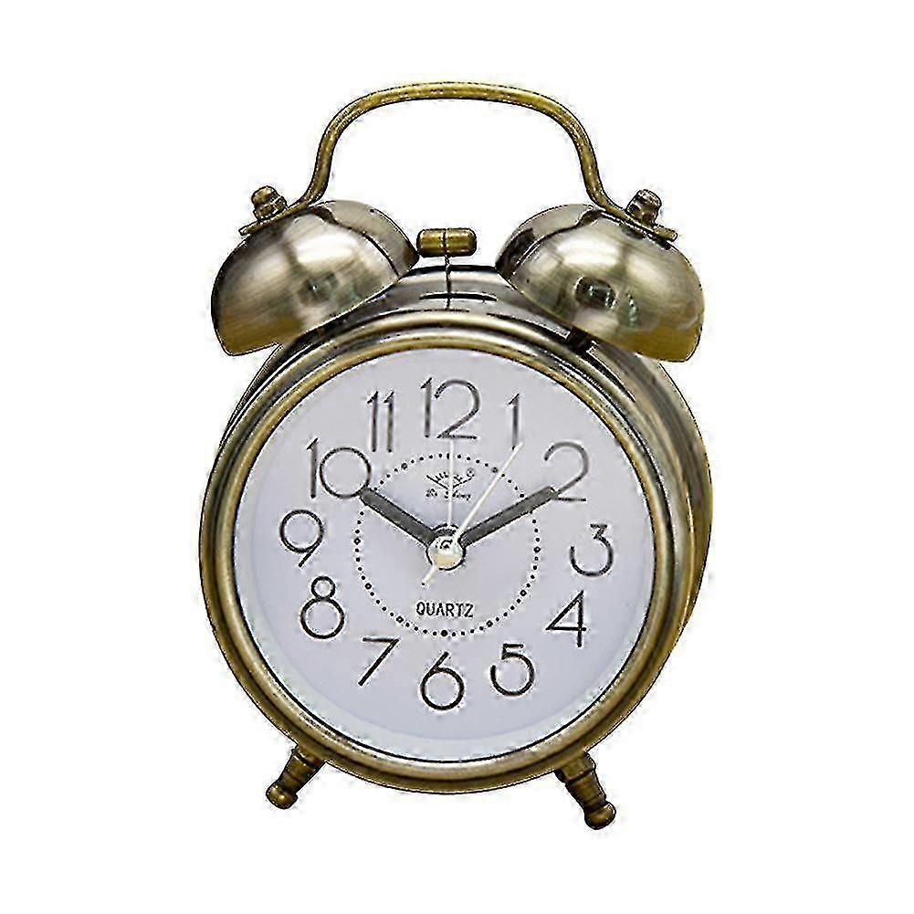 Inch Classical  Alarm Clock Vintage Retro Silent Pointer Clocks Loud