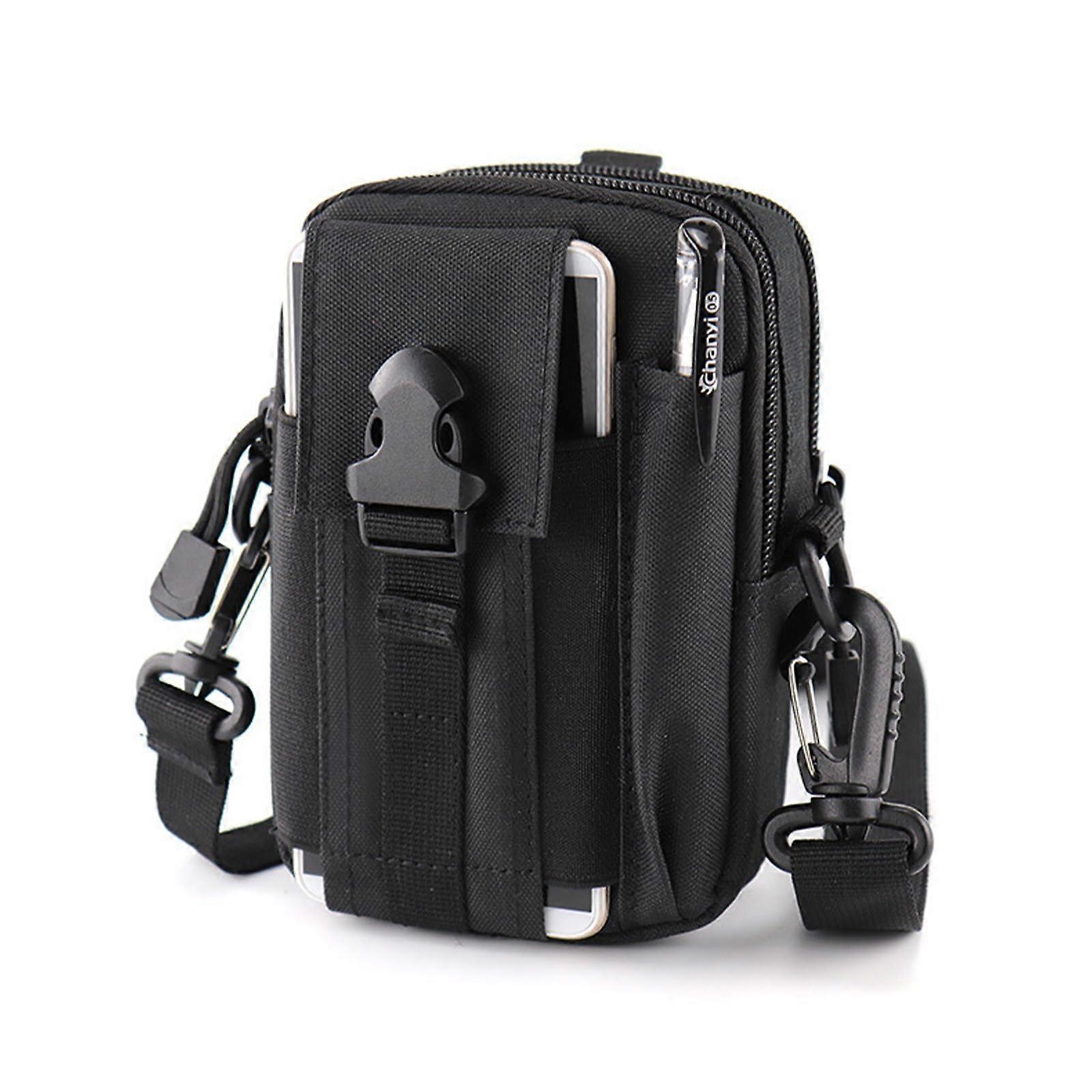 Tactical EDC Bag - Molle Pouch, Small Belt Waist Bag, Zip Gadget Organizer, Mobile Phone Holder for Cycling and Hiking