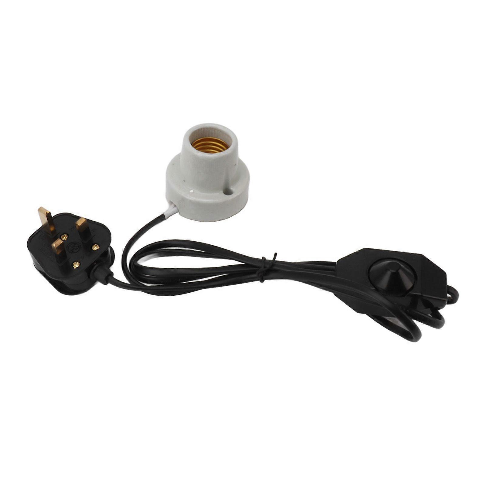 Reptile Ceramic Heat Lamp Holder Professional E27 Socket Reptile Heat Light Fixture Holder for Lizard Turtle Tortoise UK Plug 250V