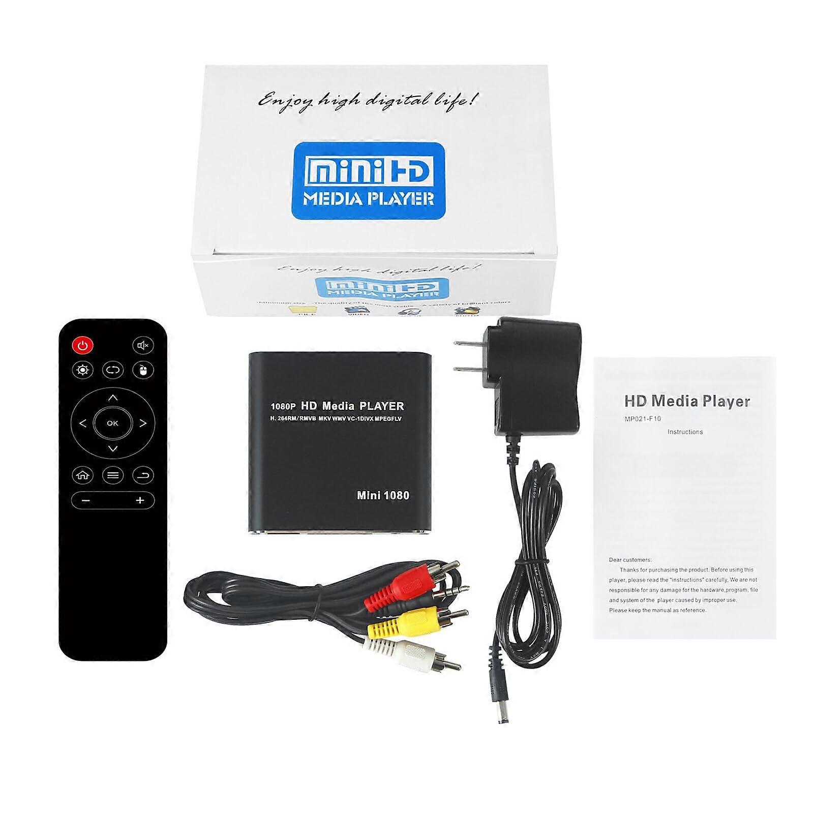 4K Blu Ray Video Player, Compact Media Player with USB Hard Drive Support, Aluminium Alloy Design, Black, Horizontal & Vertical Orientation