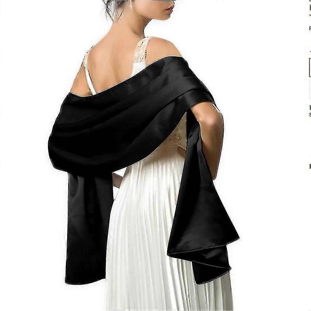 Kvinner sateng sjal og wraps for aftenkjoler Shawl wraps, solid bryllup sjal for brude brudepike