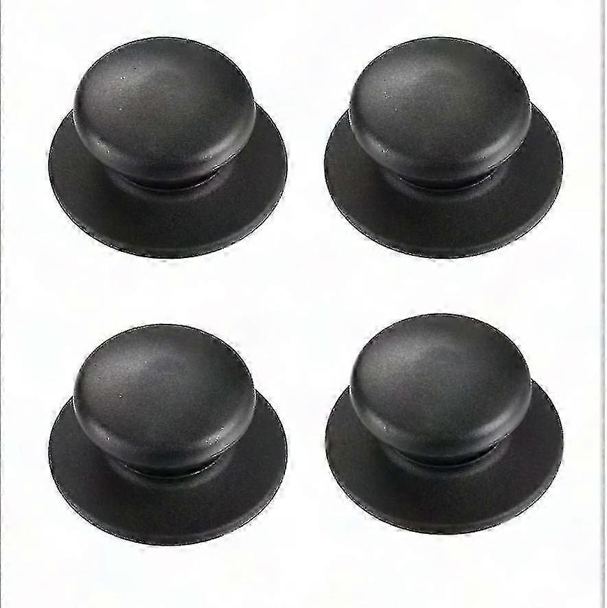 4 Pack Saucepan Lid Knobs - Black, Pot Lid Knobs, Kitchen Utensil Replacement Knobs Universal, Replacement Handle Stoppers