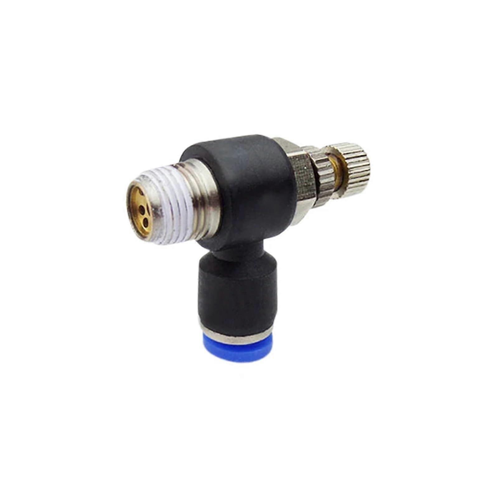 6PCS Pneumatic Joint SL Series 1/8' 1/4' 3/8' 1/2' External Thread Cylinder Throttle Valve air Pressure Regulator(SL1002 (6PCS A LOT)) One Size