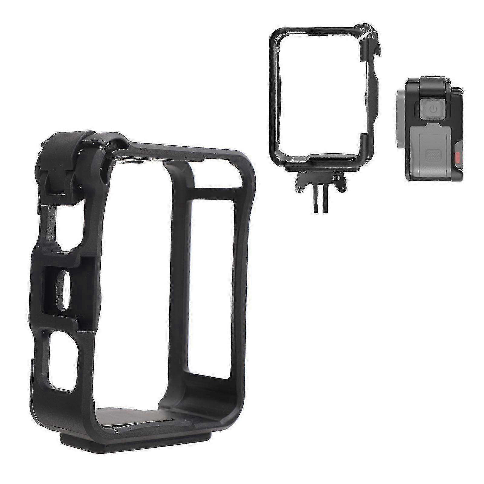 Stabilizing Camera Cage with Cold Shoe Mount & Anti-Drop Frame for Insta360 Ace Pro Action Camera