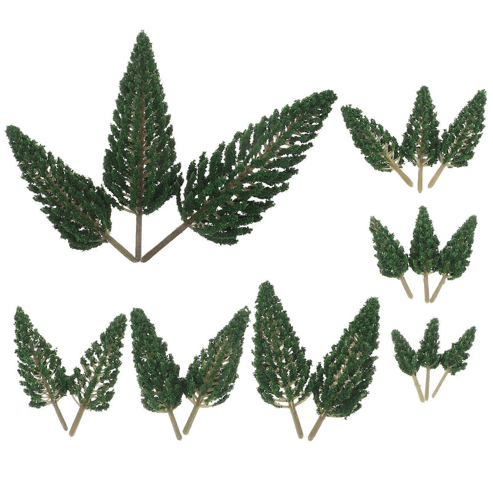 Sand Table Model Trees Plastic for Decor 18Pcs Mixed Miniature Trees Set