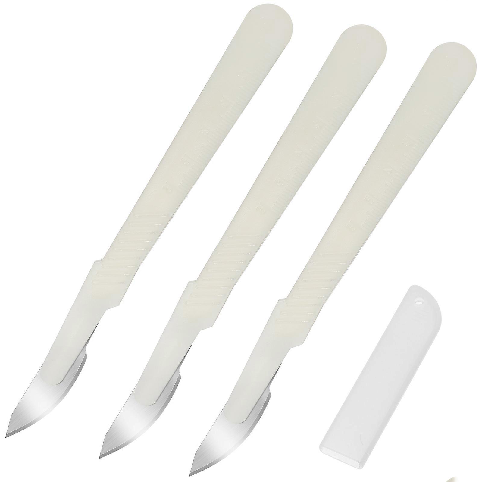 Kitchen Bread Tool Bread Cutting for Bakers White Plastic and Metal Equipment for 3Pcs