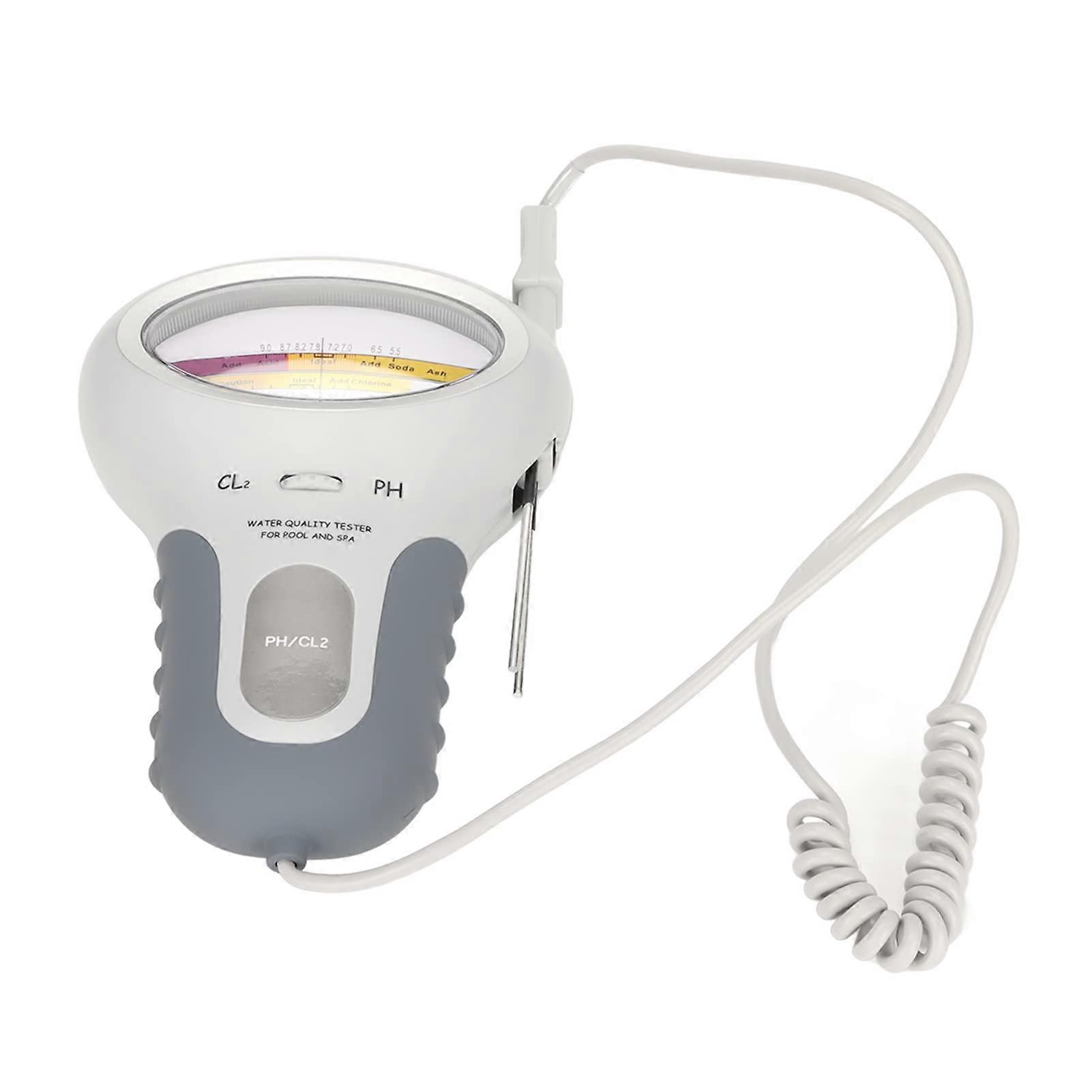 Water Quality Tester, Large Screen and PH Meter with Probe, Portable Water PH Tester for Swimming Pool Spa