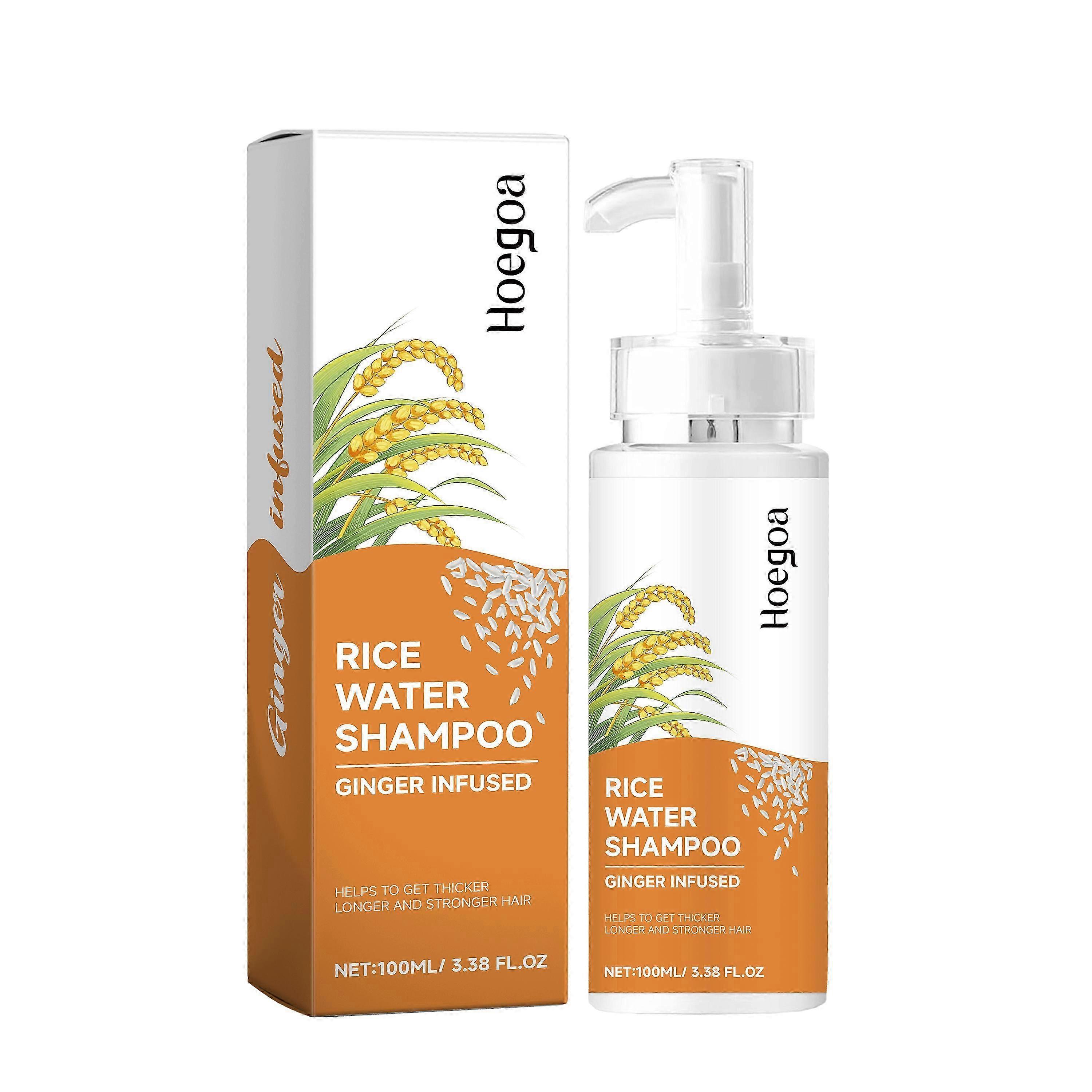 Hoegoa Rice Shampoo Rice essence Shampoo Repairs scalp, moisturizes, cleanses, nourishes, and smoothes