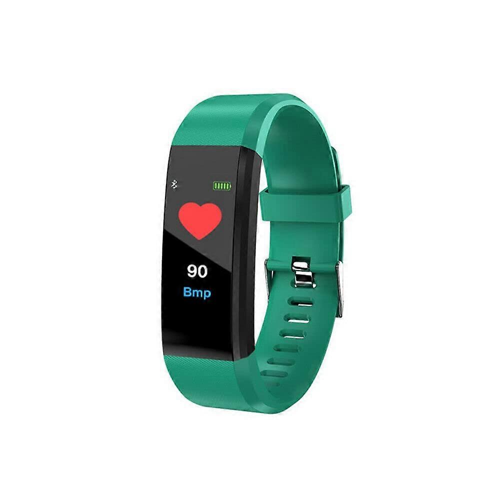 Fitness Tracker With Heart Rate Monitor And Blood Pressure, Health Monitoring, IPX7 Waterproof Wristband, Compatible With Fitbit, Green