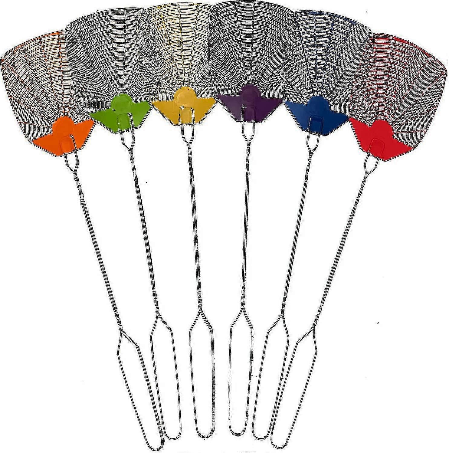 Fly Swatter Extra Long Handle 6 Pack Fly Swatters Indoor / Outdoor Pest Control Flyswatter
